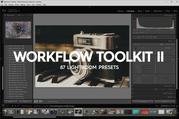 87 Workflow Toolkit Lightroom Presets Vol. II - Premium Lightroom Presets - Dreams & Spark