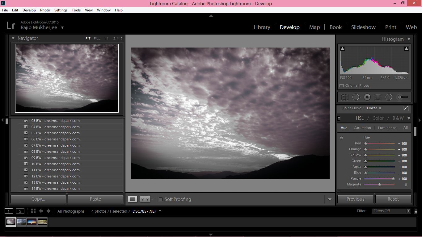 How to give your landscape images a purple contrasty effect – photo 4