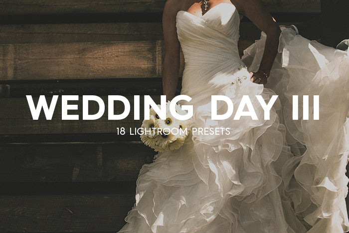 18 Wedding Day Lightroom Presets Vol. III: product cover