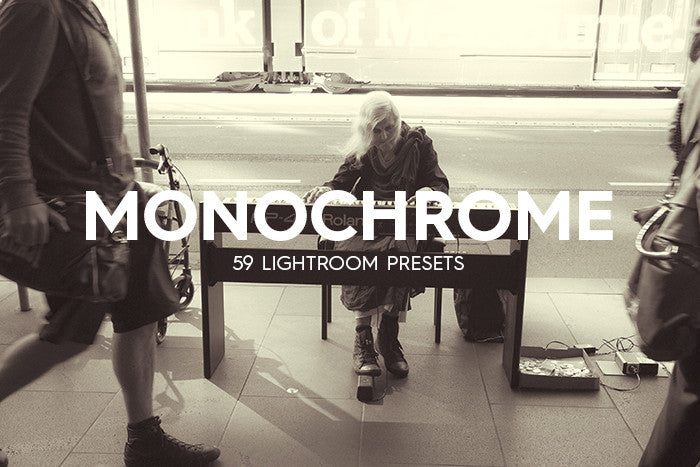 59 Monochrome Lightroom Presets: product cover
