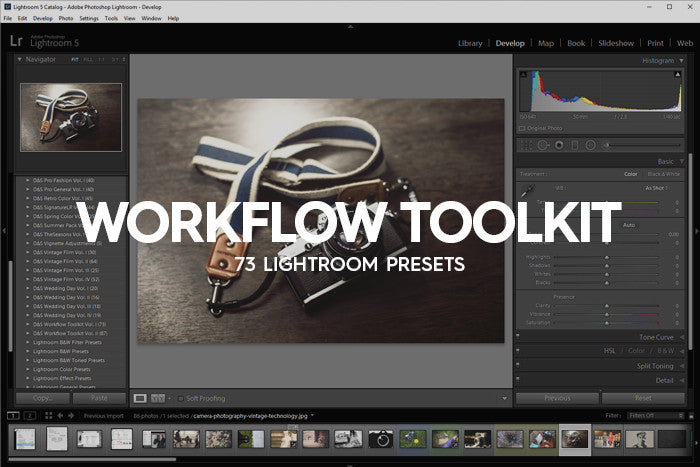 76 Workflow Toolkit Lightroom Presets Vol. I: product cover