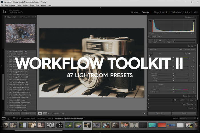 87 Workflow Toolkit Lightroom Presets Vol. II: product cover
