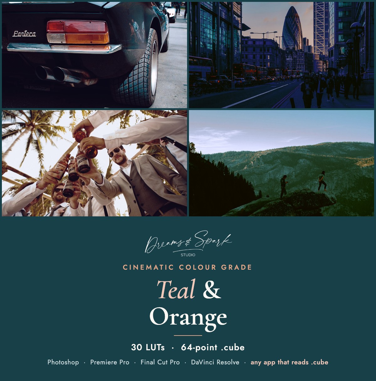 30 Teal & Orange LUTs: product cover